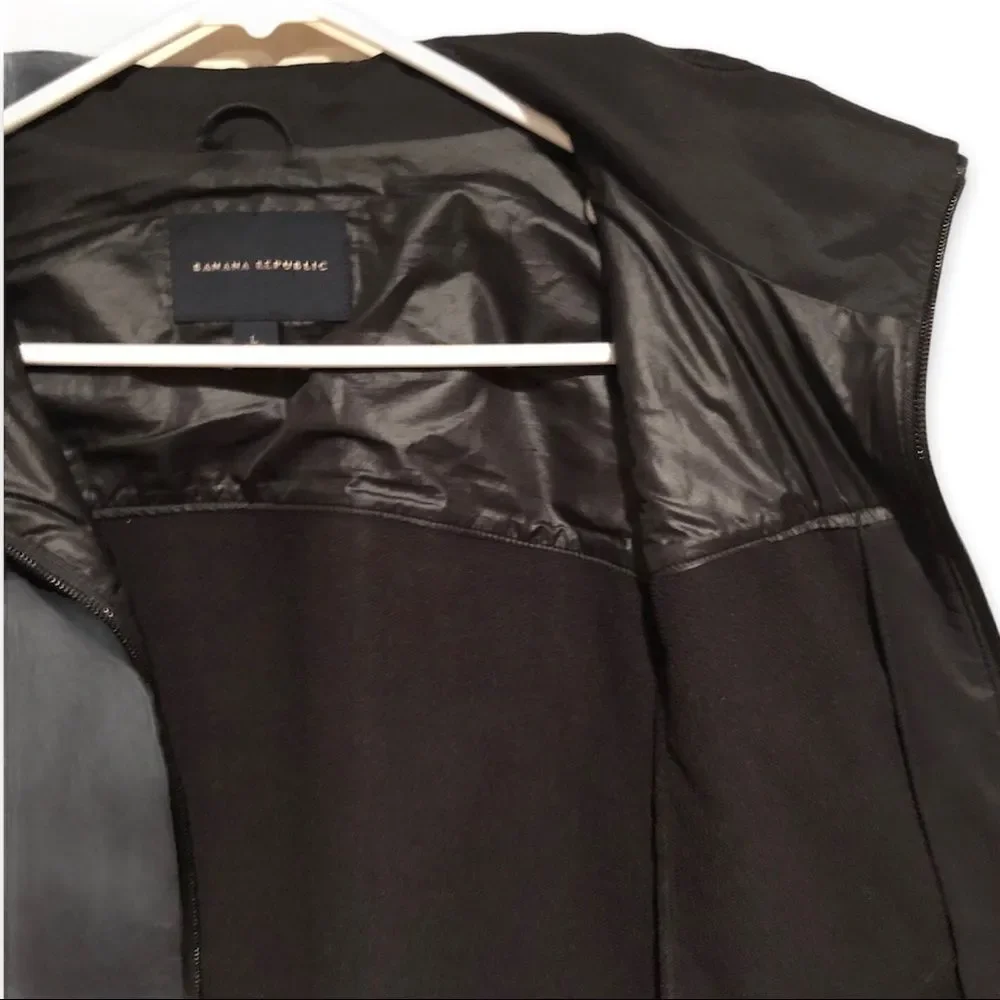 Men’s Banana Republic Full Zip Jacket in Black size Large Casual Lightweight